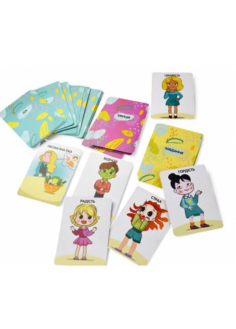 Настільна гра "Емоції" 2262 UM 37 карток, 7 варіантів гри УМНЯШКА (364543047)