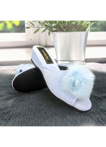 Светло-голубые тапочки домашние Inblu