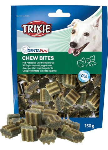 Лакомство Denta Fun Chew Bites для собак кусочки с петрушкой и мятой 150 г Trixie (351378613)