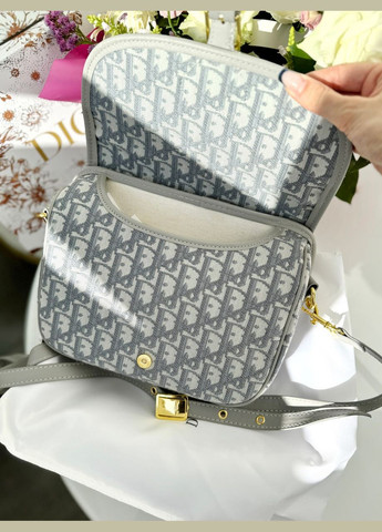 Диор Bobby женская текстильная сумочка (серый цвет) No Brand (322444256)