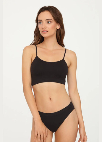 Чорний топ безшовний топ на тонких бретелях Gatta без кісточок