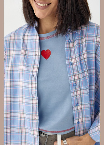 Голубой рубашка Lurex