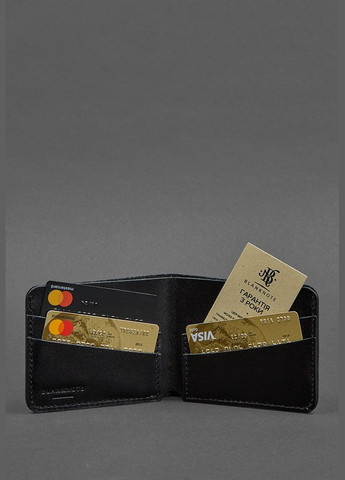 Чоловіче шкіряне портмоне 4.1 (4 кишені) вугільно-чорне (A-026225) BlankNote (328444886)