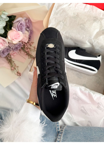 Кросівки жіночі і чоловічі Nike Cortez Black White | Найк Кортез чорно-білі No Brand чорно-білі демісезони (350936257)