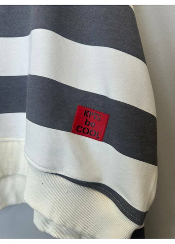 Комбінований жіночий світшот у смужку oversize kaptsova mkks9007-2 Modna KAZKA (366017822)