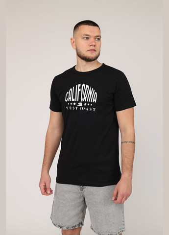 Черная футболка с коротким рукавом мужская цвет черный цб-00273174 Yuki