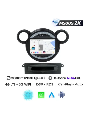 Штатна магнітола MS 2k 4/64 Mini Cooper (2010-2016) CarPlay QleD Mekede (351867628)