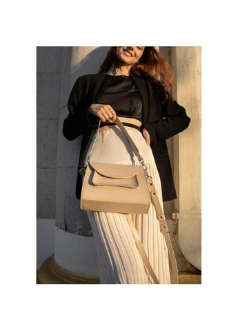 Сумка женская кожаная через плечо Liv бежевый краст The Wings (302007452)