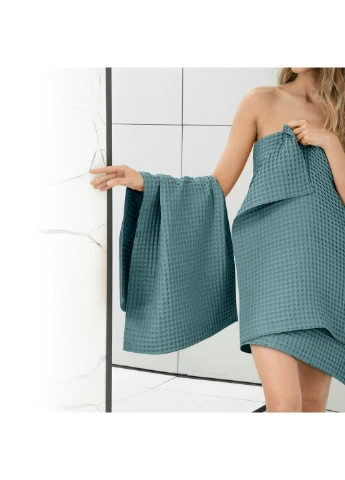 Рушник вафельний Olympic Greek Waffle 75x150 см Бірюзовий Cosas (387615760)