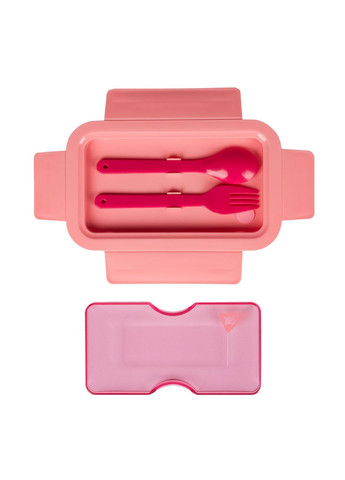 Контейнер Fusion 850 мл з приборами рожевий (708169) Yes (365824599)