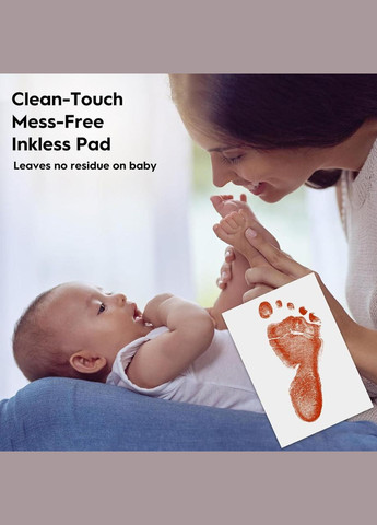 Набор для создания отпечатков детских ручек и ножек Оранжевый No Brand (342099046)