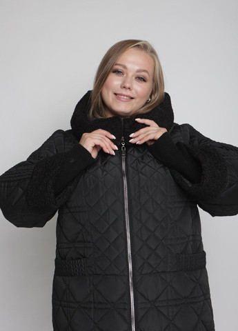 Черная зимняя зимнее пальто женское большого размера SK