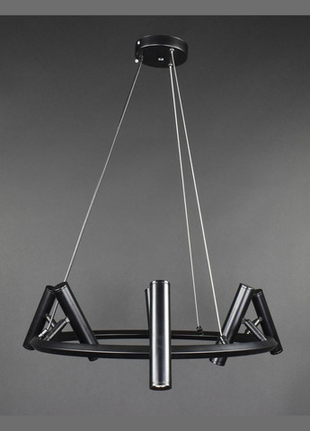 Люстра светодиодная подвесная LED светильник для квартиры на потолок лэд 27743 Черный 40-150х60х60 см. Sunnysky (364754785)