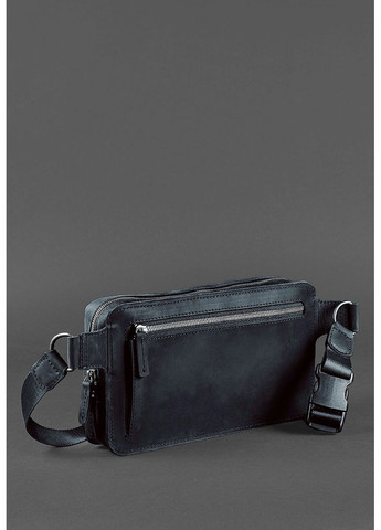 Кожаная поясная сумка Dropbag Maxi синяя Crazy Horse BlankNote (348359138)