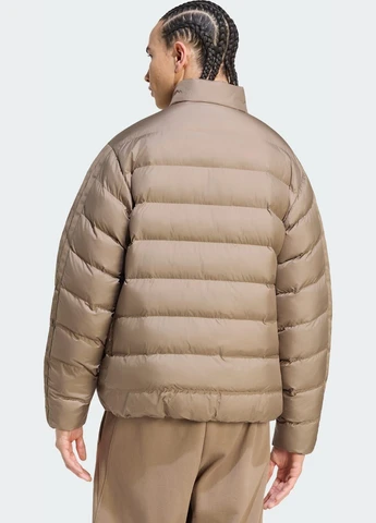 Бежева демісезонна куртка essentials climawarm 3-stripes synthetic down adidas