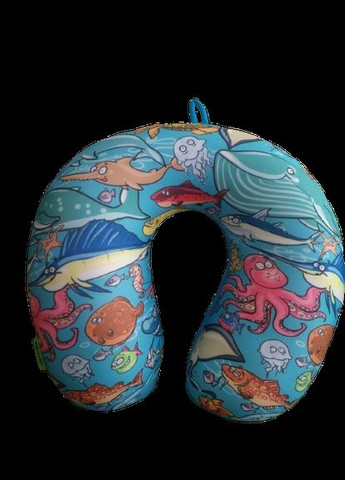 Автомобільна подушка підголівник антистрес для шиї Морський 30*30 см ( РР- more ) наповнювач кульки пінополістиролу Expetro (338435477)