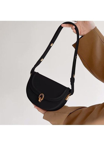 Черная сумка-седло ретро дизайн с застежкой No Brand (327880129)