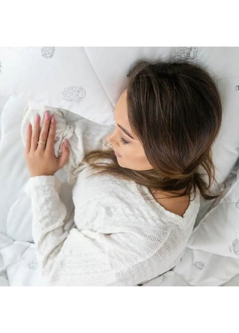 Зимова ковдра двоспальна з бавовняним волокном 180*210 см, 350 гр/м2 гіпоалергенна DREAM COTTON Білий (38650180210) ТЕП (368376268)