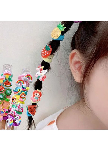 Набір дитячих гумок для волосся з героями мультфільмів 30 шт. No Brand (365720904)