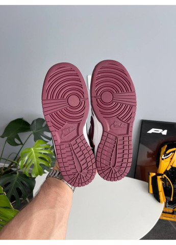 Кроссовки женские и мужские Nike Dunk Low Team Red Bordo White | Найк СБ Данк бордовые No Brand бордовые демисезоны (352252489)