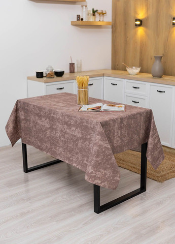 Скатертина з тефлоновим покриттям "Мармур рожевокоричневий" 1.2м х 1.8м Homedec - (318747134)