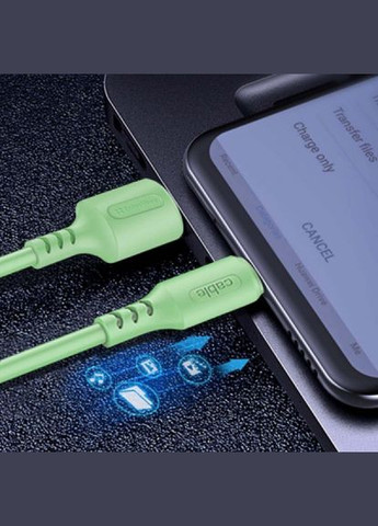 Дата кабель (CWCBUL042-GR) Colorway usb 2.0 am to lightning 1.0m soft silicone green (268141169)