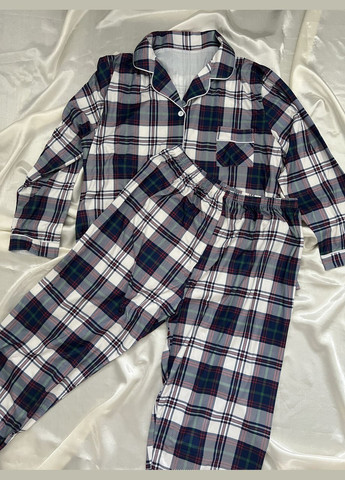 Синяя всесезон женская пижама комплект рубашка брюки (2-300) No Brand