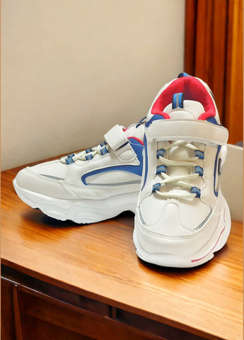 Белые демисезонные кроссовки детские для мальчиков 190 Clibee
