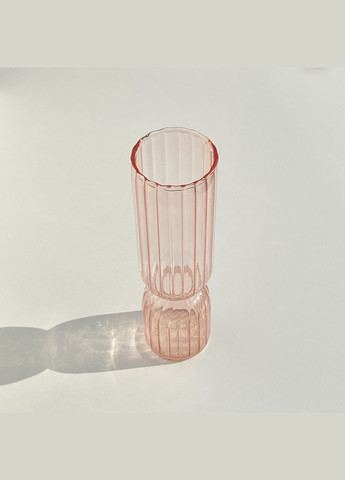 Ваза для цветов REMY-DEСOR стеклянная декоративная ваза Венди розового цвета высота 17 см для декора дома REMY-DECOR (266138078)