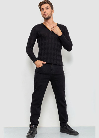 Черный демисезонный свитер мужской, цвет коричневый, Ager