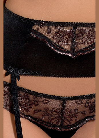 Черный демисезонный сексуальный комплект brida set with open bra - cherrylove Passion