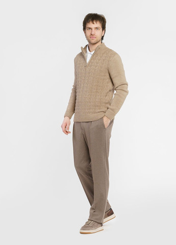Бежевий літній светр чоловічий бежевий Arber Zipper-neck 7 N-AVT-90