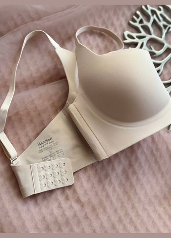 Бежевый бесшовный бесшовный бюстгальтер Mandhari без косточек