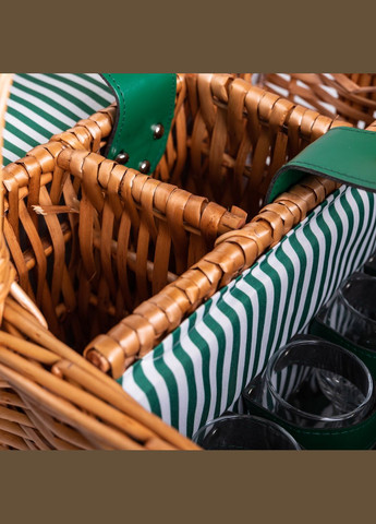 Корзина для пикника на 3 отделения с термосумкой 48*33*43 см Yiwu (325405717)