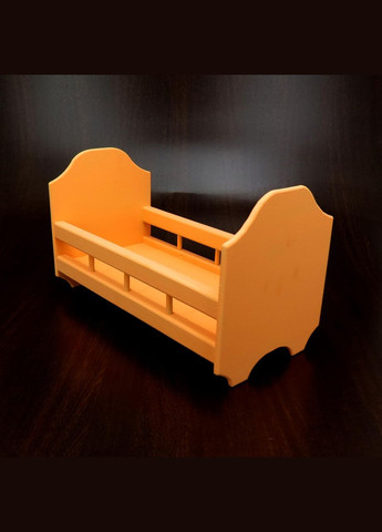 Кровать для кукол из дерева Рапунцель грейпфрут (КРТ-000254) No Brand (328605414)