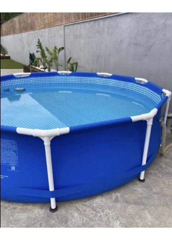 28200-3 New 305×76 см круглий каркасний басейн Metal Frame Pool з тентом 28030 Intex (390034353)