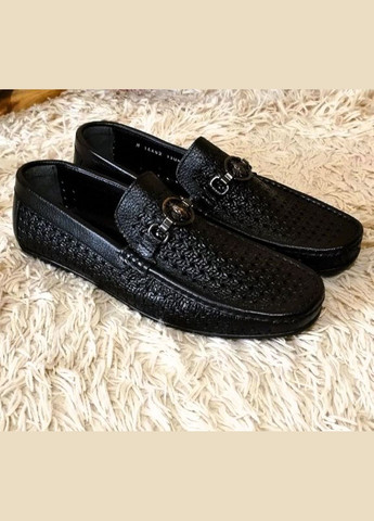 , брендові чоловічі мокасини з перфорацією на рівній підошві 45 (30 см) чорні Sherlock Soon 2308-1 (331167067)