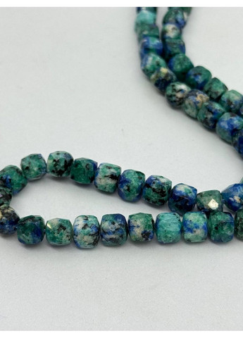 Азурмалахит на нити без застежки 7х7 мм 40 см Комбинированный No Brand (363829892)