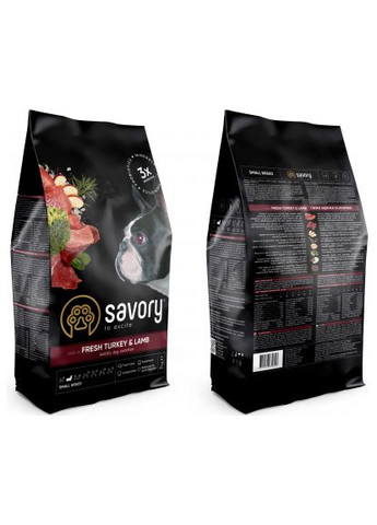 Сухой корм для собак (4820232630358) Savory Small Breed rich in Fresh Turkey and Lamb 3 кг (370017222)