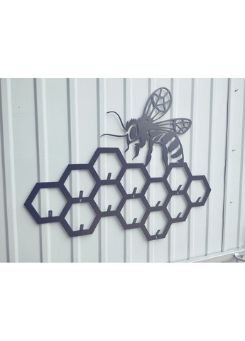 Вішалка для одягу з металу "Соти №2 з бджолою". No Brand (368896482)