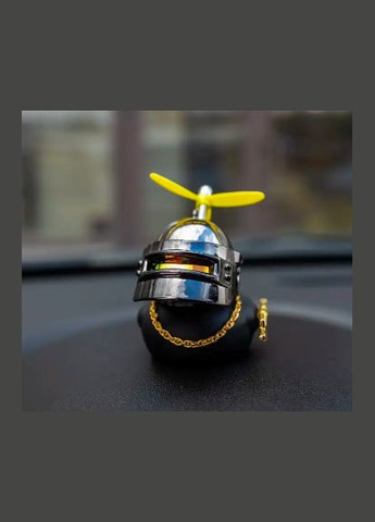 Черная утка в машине в шлем и очки. С цепочкой и брелоком No Brand (322236497)