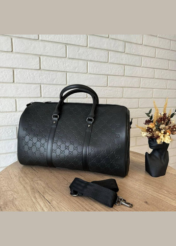 Большая женская сумка с тиснением стиль Гуччи черная, городская сумочка для зала фитнеса No Brand (334730911)