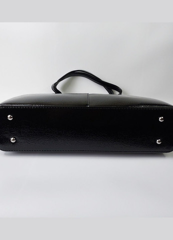 Сумка жіноча А4 ділова на три відділення лакова чорна Karlos Marconi (347640658)