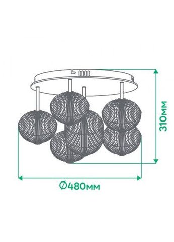 Світлодіодна люстра AL6186-1ARD GATSBY 22Вт 4000К IP20 золотий (80264) Ardero (305756356)