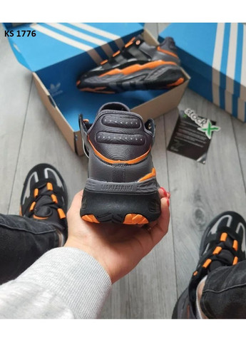 КРОССОВКИ ЖЕНСКИЕ ADIDAS NITEBALL BLACK ORANGE АДИДАС НАЙТБОЛ No Brand чёрные демисезоны (369392359)