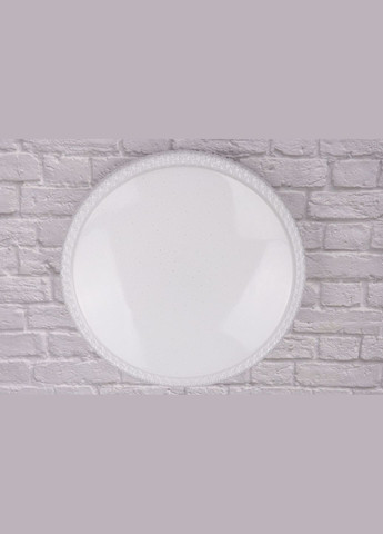 Современный круглый потолочный светильник LED для комнаты кухни ванной с пультом 25708 Белый 6х39х39 см. Sunnysky (364497223)