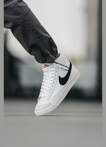 Белые демисезонные кроссовки мужские Nike Blazer 77 High Vintage White