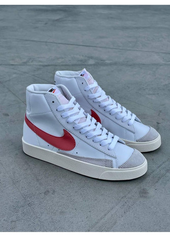 Білі Осінні кросівки чоловічі nike blazer white «coral logo» найк блейзер No Brand