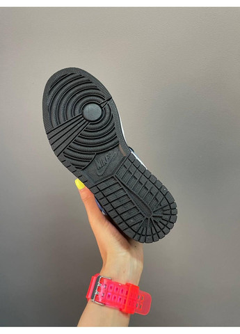 Белые демисезонные кроссовки мужские nike air jordan 1 retro high signal blue найк аир джордан No Brand