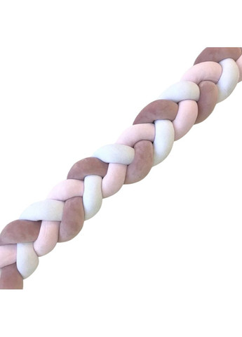 Бортик косичка "Пудра-розовый-белый" Moontime (366891563)